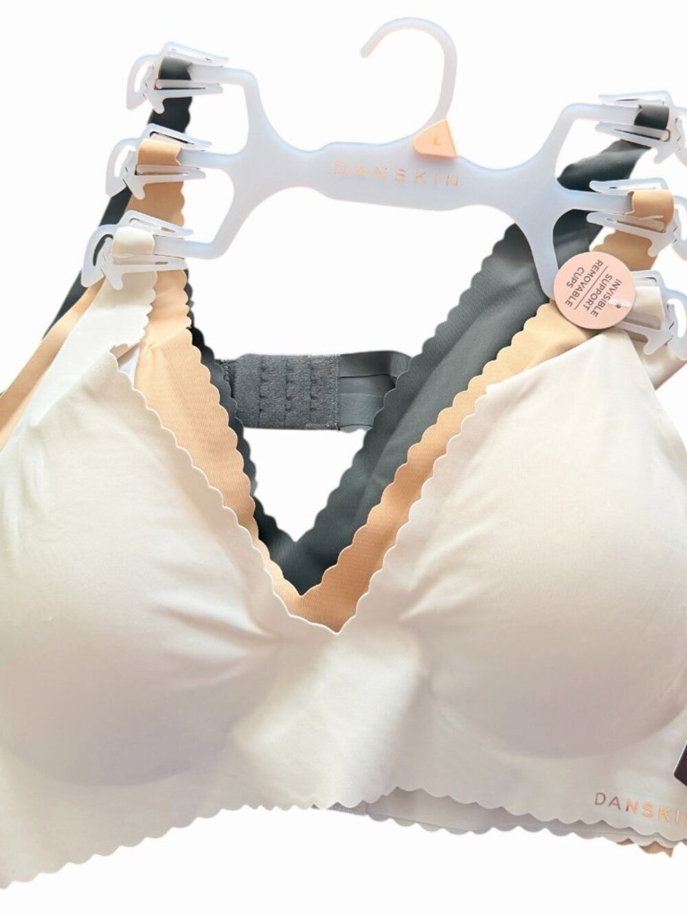 Danskin  Invisible Support  BRAS, Removable Cups 3-set   Size : Large